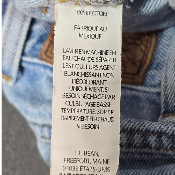 LL. Bean Jeans Mens 35x30 Natural Fit Blue Denim Straight Leg 104731 - Picture 5 of 10